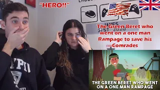 British Couple Reacts to The Green Beret who went on a one man Rampage to save his Comrades