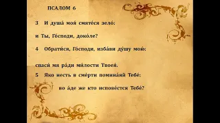 6  ПСАЛОМ  ПЕНИЕ  С  ТЕКСТОМ