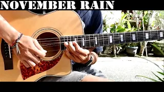 Guns N' Roses - November Rain Guitar Solo On Acoustic Guitar