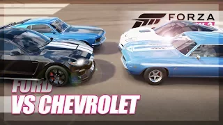 Forza Horizon 3 - Ford vs Chevrolet Challenge! (Burnouts & More!)