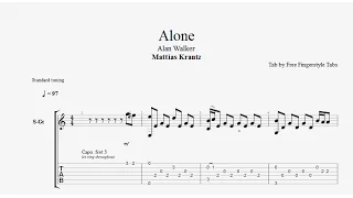 [FREE TABS] Alone - Alan Walker by Mattias Krantz