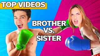 Brother VS Sister EXTREME Challenges! | Brent Rivera
