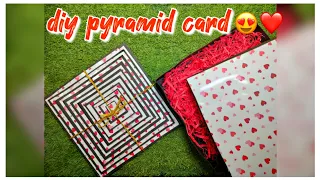 How to make maze card 🥰💫/ pyramid photo album/ pyramid style scrapbook/  best handmade cards