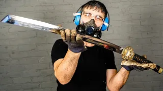 Making a KATANA out of Titanium - How I made Katana sword from Titanium