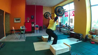 #Тяжелаяатлетика  "Рывок с плинтов на скорость" Weightlifting