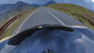 Drive out of Glen Etive and North through Glencoe