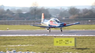 Pilatus PC-9B EIS Aircraft Augsburg arrival