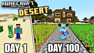 I survived 100 Day on Desert Only World 🏝️ in Minecraft - Full Movie