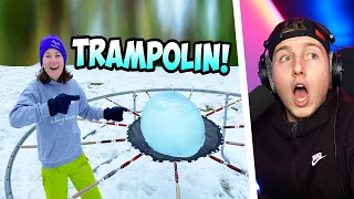 TRAMPOLIN vs XXL EIS WASSERBOMBE (Vinny Piano)