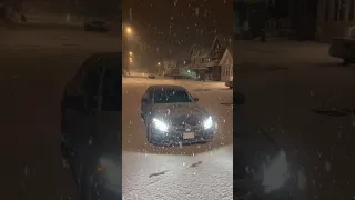 C43 AMG in snow blizzard