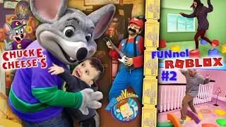 SHAWN goes to CHUCK E CHEESE'S!  + FUNnel Fam Roblox Obby Competition!  (FV Family)