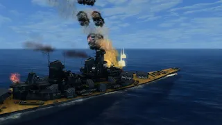 DKM Bismarck Vs USS Missouri (BB-63) | Battleship Fight | | FOTRS/SH4