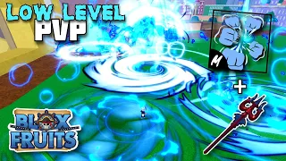 Low level PVP using Dragon trident + Superhuman #2 (Blox Fruits)