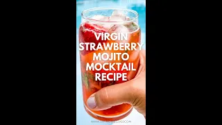 Virgin Strawberry Mojito | No Alcohol | Mocktail