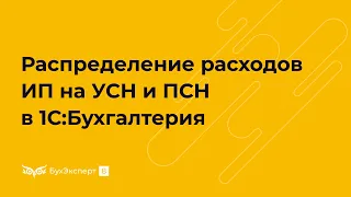 Распределение расходов ИП на УСН и ПСН в 1С 8.3 Бухгалтерия