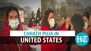 Watch: Indian-Americans celebrate Chhath Puja in New Jersey