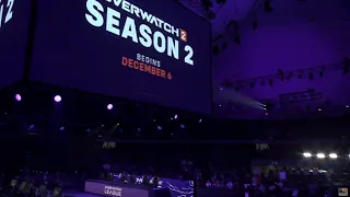 Crowd Reacts to NEW HERO Live Reveal at Overwatch League Grand Finals - hero 36 ramattra revealed