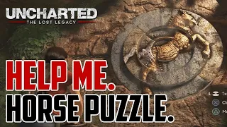 Uncharted The Lost Legacy -Hoysala Token Horse Dial Puzzle Solution Chloé solve hardest puzzle!! 🤑❓️