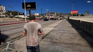 GTA V Redux Mod - Pequeño tiroteo y paseo con el tren por San Andreas