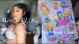 2 WEEK VLOG | Spring Cleaning(Depop Prep), Hair Braiding, Shein Mother's Day Haul