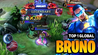 Bruno Best Build 2024 [ Bruno Gameplay Top 1 Global ]Mobile Legends