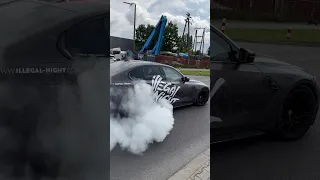 Burnout in BMW M3 G80 - Illegal Night Sztachus