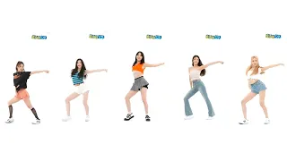 [MIRRORED DANCE COMPARISON] (Yeji, Lia, Ryujin, Chaeryeong, Yuna) - Sneakers (ITZY) FANCAM