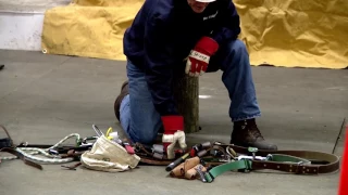 Lineman Training: Climbing a Wooden Pole