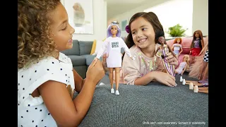 Barbie Fashionistas Unicorn Curvy Doll with Long Rainbow Hair Wearing Sweatshirt Dress Review