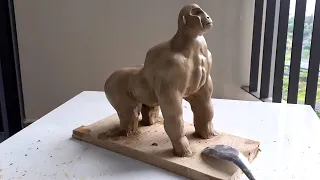 Clay KING KONG DIY - Easy Method For Animal Sculpting