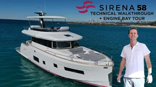 Sirena 58 Technical Information + Engine Room Walkthrough | Eyachts