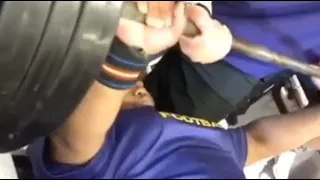 Freshman girl Benches 335 pounds with ease