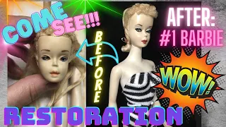 Vintage #1 Ponytail Barbie Doll Before & After #3 Restoration Repaint - Just Unboxed