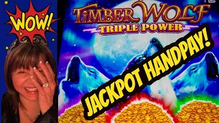 JACKPOT! TIMBER WOLF TRIPLE POWER RE-TRIGGERS!