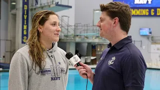 Navy Swimming & Diving Interview: Ela Habjan at Patriot League Championship