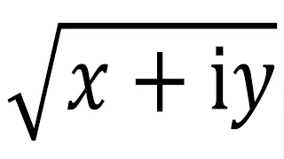 Square root of a complex number in cartesian form