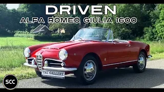 ALFA ROMEO GIULIA 1600 Spider 1963 - Test Drive in top gear - Engine sound | SCC TV