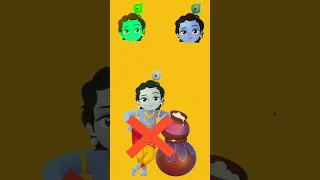 Little Krishna Cartoon | Wrong Head Puzzle Game | #shorts #youtubeshorts #viral #tranding
