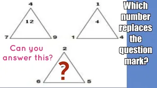 What number replaces the question mark? Triangle Puzzle