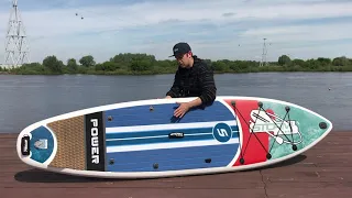 SUP доска Stormline POWERMAX 10’6″ 2020 распаковка и обзор комплекта  Тест на прогиб надувной доски