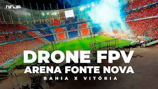 QUE VÍDEO INCRÍVEL! O DRONE FPV SOBREVOOU A TORCIDA DO BAHIA.