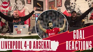 MANE, JOTA, SALAH & MINAMINO ON THE SCORESHEET! | LIVERPOOL 4-0 ARSENAL | LFC GOAL REACTIONS