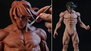 Sculpting EREN TITAN | Attack On Titan [ Shingeki No Kyojin ] The Final Season