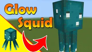 Minecraft glow squid - glow squid Statue - Minecraft Mob Build Tutorial - Minecraft Build