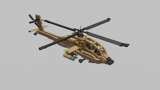 AH-64 attack helicopter Lego speed build