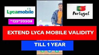 Extend Lycamobile validity till 1 year