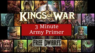 Kings of War 3 minute army primer - Free dwarfs