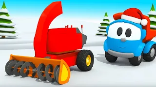 Мультики про машинки для дітей. Вантажівочка Льова і снігоприбиральна машина!