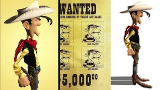 LUCKY LUKE handmade figure, making of, short version, Instagram Posts Compilation