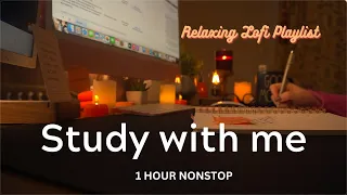 STUDY OR WORK WITH ME / 1 Hour Relaxing Lofi Playlist / Silent Timer